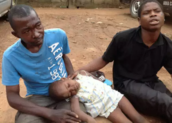 nscdc officers arrests 2 men with dead body of a 3 year old girl (photo)